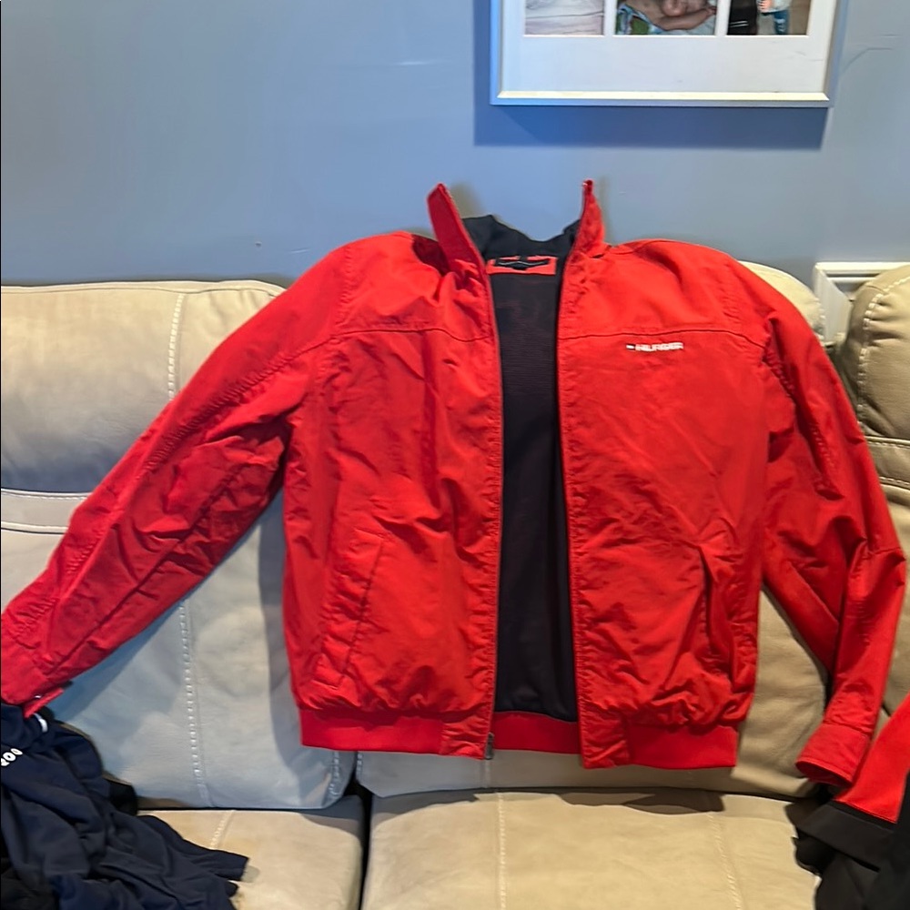 Tommy Hilfiger Red Windbreaker Jacket